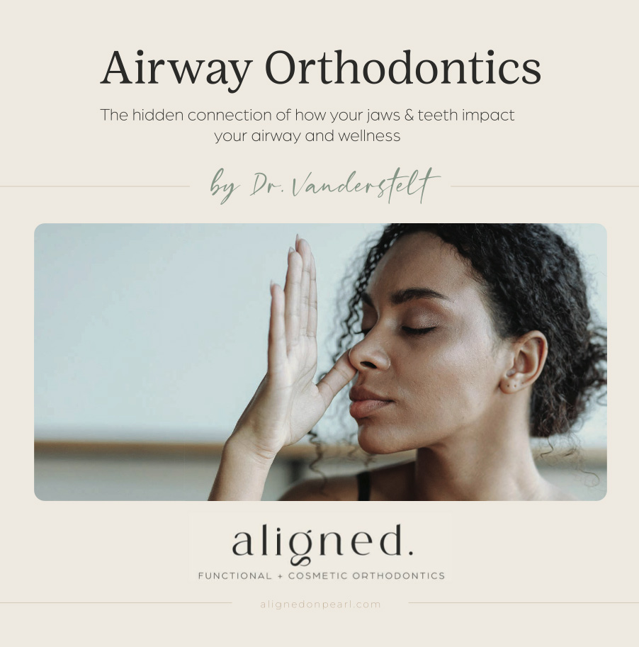 Cover of "Airway Orthodontics: How Your Jaws and Teeth Impact Your Airway and Wellness" by Dr. Vanderstelt of Aligned Orthodontics in Denver.